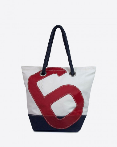Handtasche Sam · Marineblau und rot