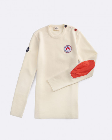 Marine-Pullover für Damen aus Merinowolle · French touch