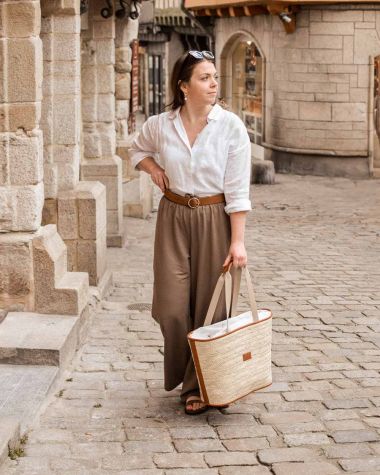 Pénélope Basket Bag · Camel Brown