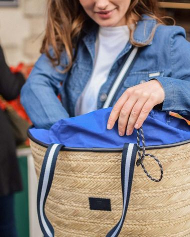 Pénélope Basket Bag · Navy Blue