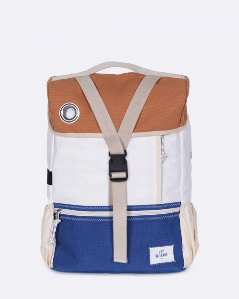 Biky Bike Pannier Backpack · Blue and brown